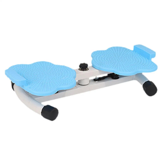 Blue waist twisting exercise board for home core workouts
